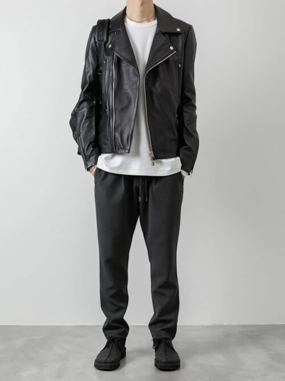 ATTACHMENT シングルライダースジャケット サイズ3 黒 ATTACHMENT