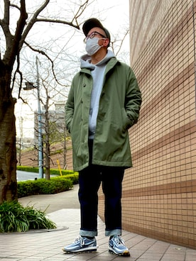 THE NORTH FACE PURPLE LABELのステンカラーコートを使った人気