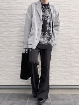 CLEL core.】Wool Cut off Tailored blouson/ウールカットオフ