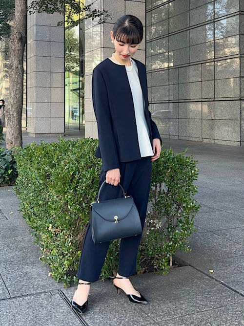 セレモニー・フォーマル】トリアセ ペプラムジャケット＊（ノーカラー