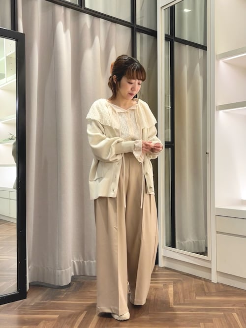 ぷっくり金ボタンミドルカーデ（カーディガン/ボレロ）｜natural