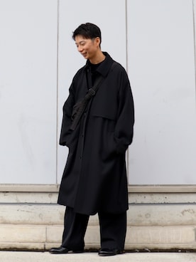 JIL SANDERのトレンチコートを使ったメンズ人気ファッション