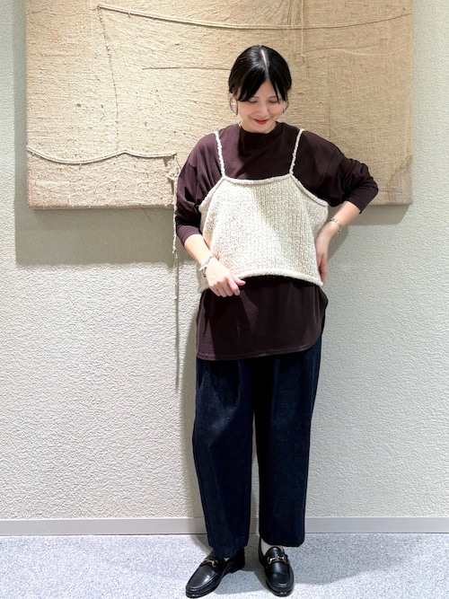 アルパカウールブークレニットキャミソール（ニット/セーター）｜か