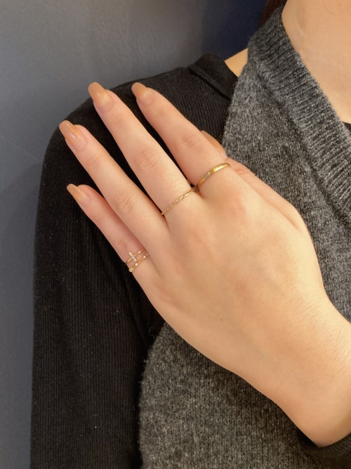 Jouete（ジュエッテ） 指輪 リング K10YG ピンキーリング ダイヤモンド