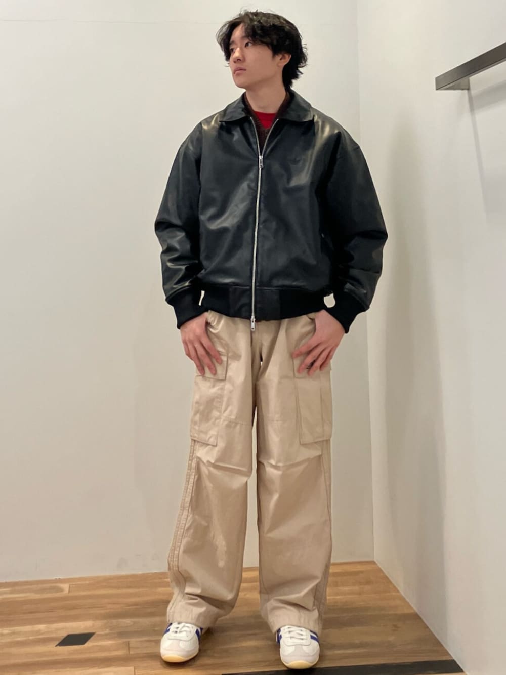 プレミアム エッセンシャルズ プレザー ボンバージャケット