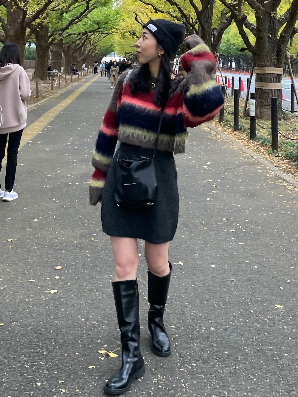 PERVERZE（パーバーズ）の「Double Stripe Top and Scarf（Tシャツ