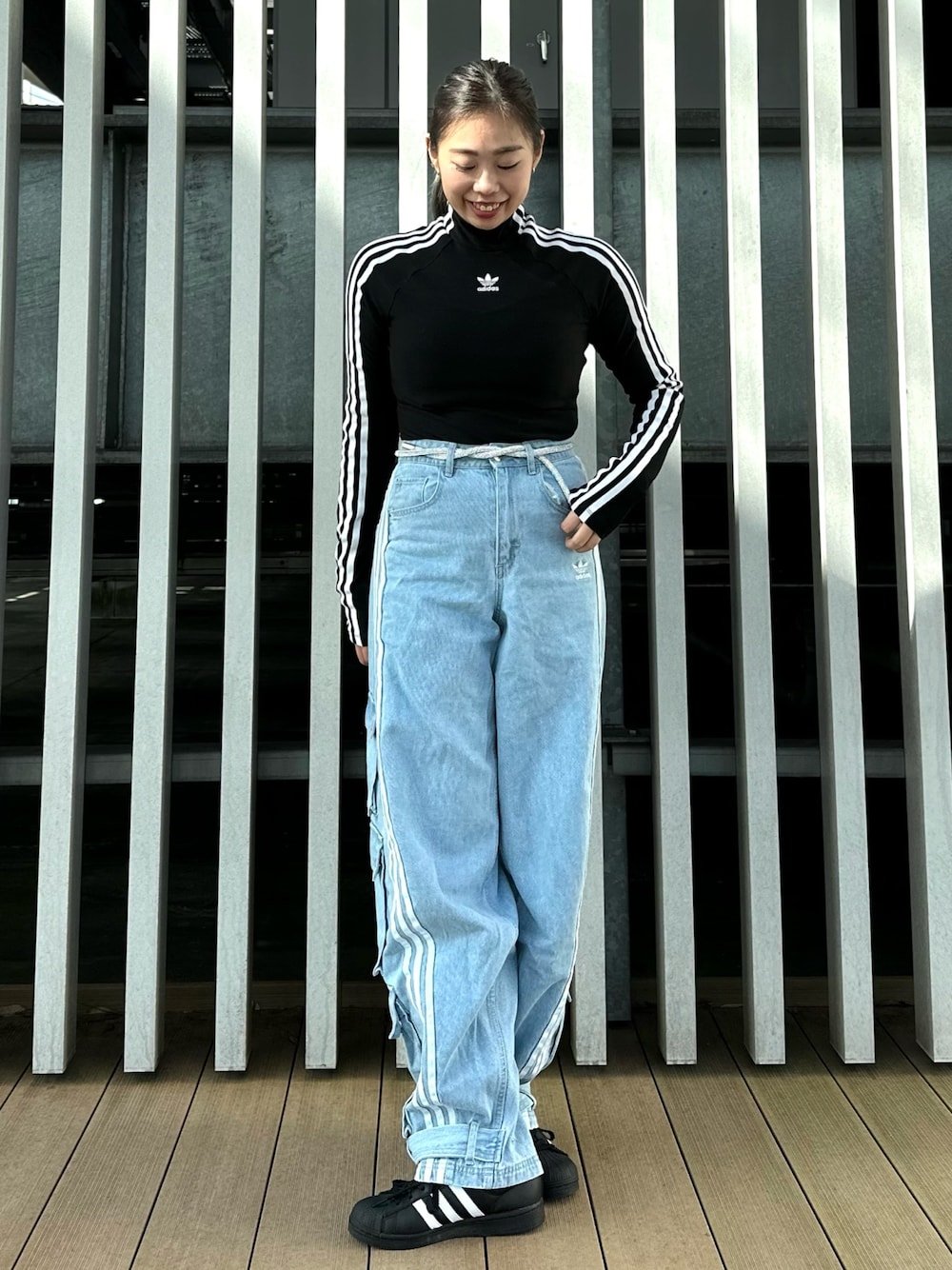 Adilenium デニムカーゴパンツ / アディダスオリジナルス adidas