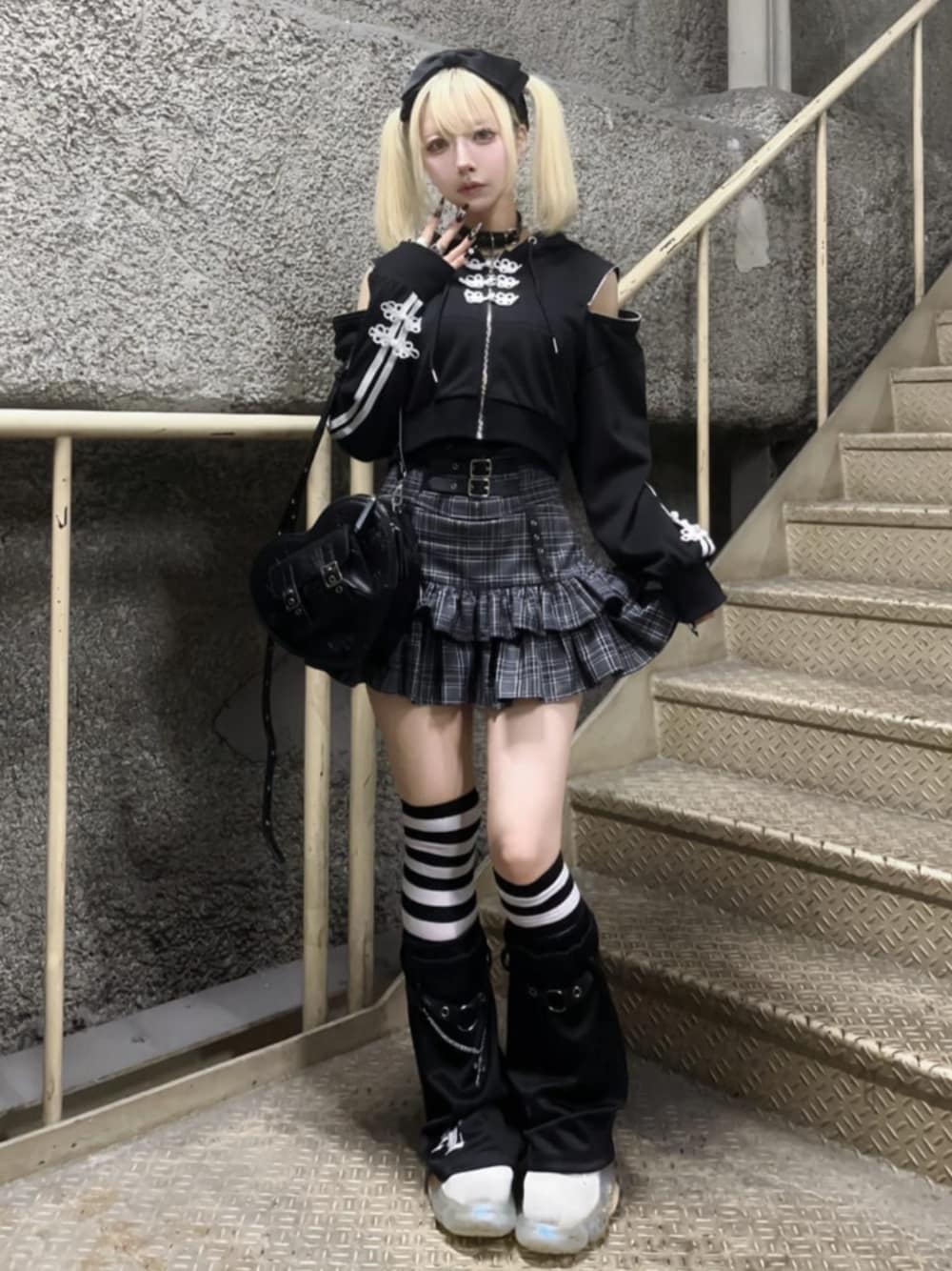 Amilige コルセット風スカート 地雷 量産型 Lサイズ Amilige