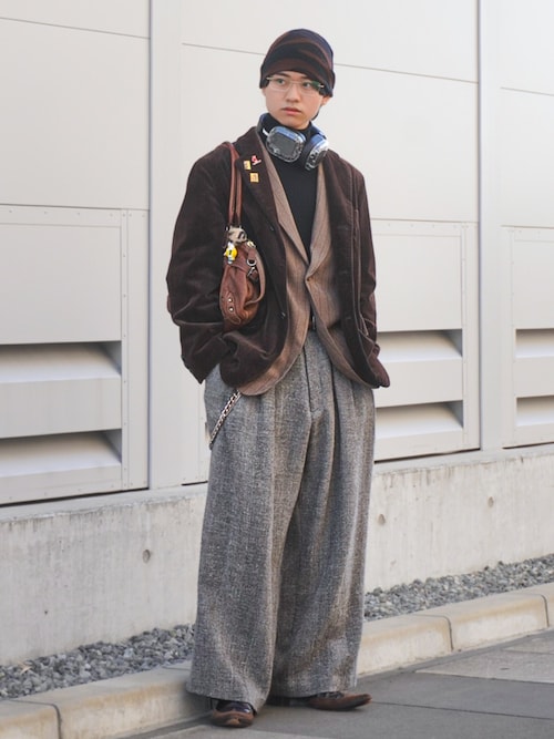 WOOL LINEN OXFORD BAGS（スラックス）｜LIDNM（リドム）の
