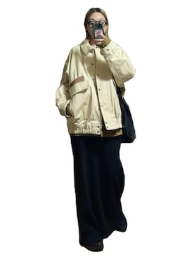 6(ROKU)＞コットン ビッグ ブルゾンを使った人気ファッション