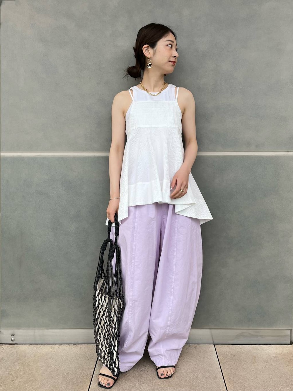 新品】Curensology(カレンソロジー)/サッカーフレアキャミソール