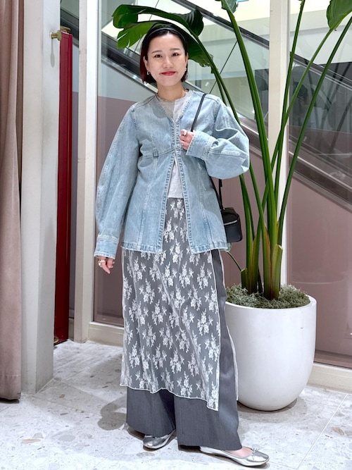 セール】フロントホックデニムブラウス（シャツ/ブラウス）｜ADAM ET