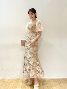 LADYフラワージャガードレースワンピース｜ラグナムーン（LAGUNAMOON