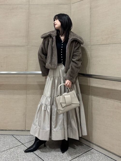 セール】ECOPELビッグカラーショートジャケット（ブルゾン）｜FRAY I.D