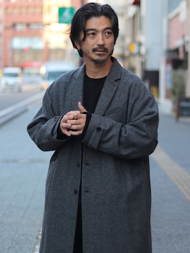 WHIZLIMITEDのチェスターコートを使った人気ファッション