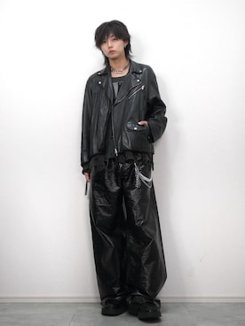UNISEX》Lamb leather Prime-Over Double Rider Jacket/ラムレザー