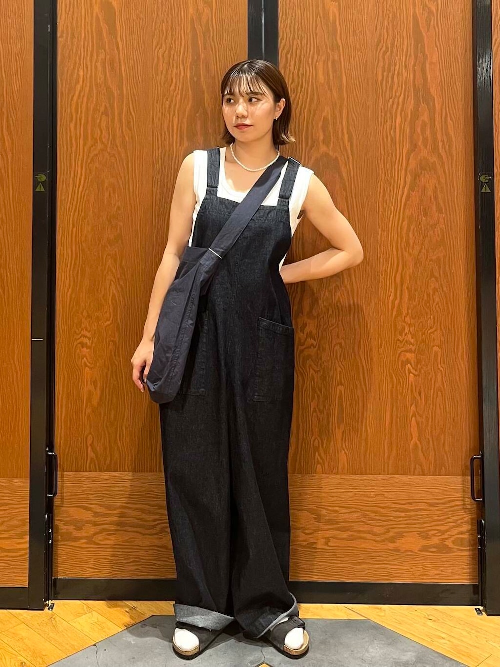 かぐれ】デニムサロペット かぐれ デニムイージーサロペット