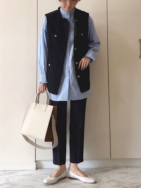 ツイード フリンジ ポケット ベストを使った人気ファッション