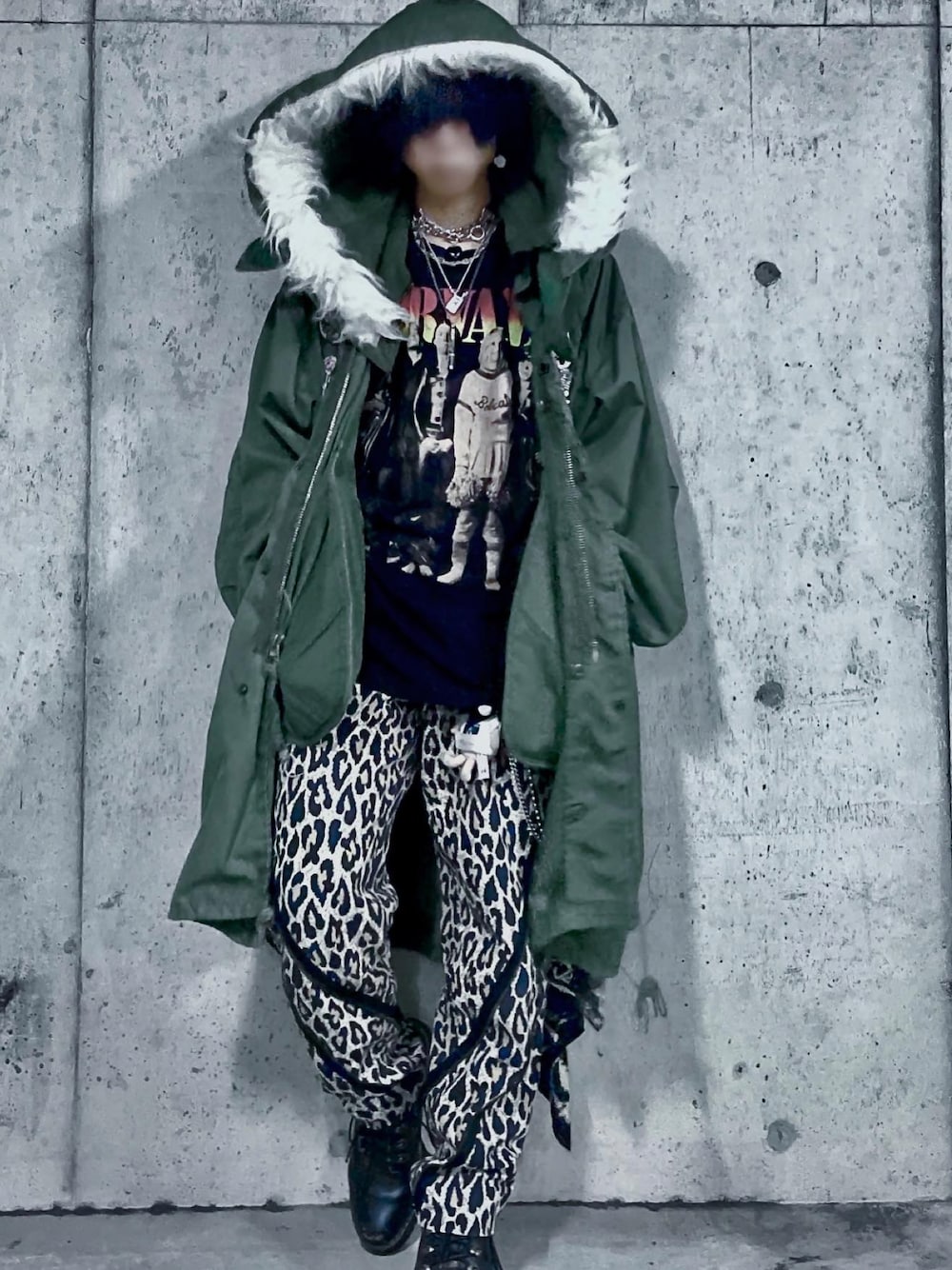 モッズコートを使った「グランジ」のメンズ人気ファッション