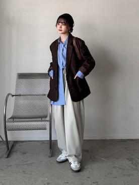 TODAYFULのテーラードジャケット（ブラウン系）を使った人気