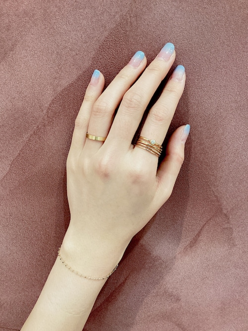 ete bijoux（エテ ビジュー） 指輪 リング K18YG スキニー