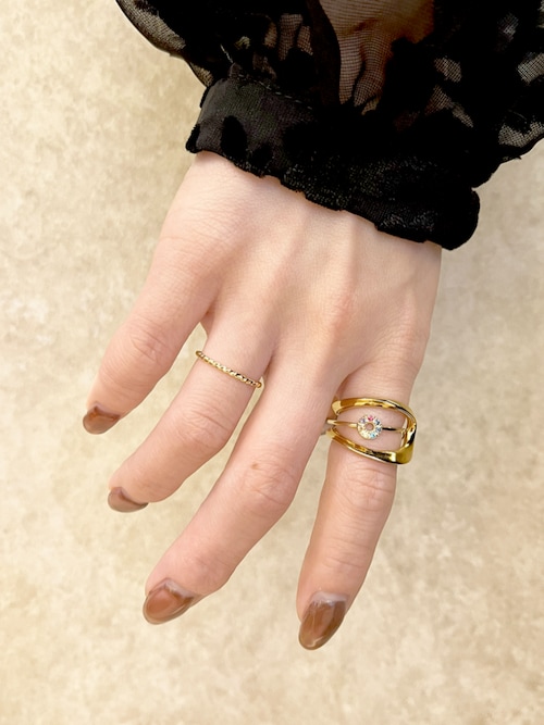 レイヤード] K18YG ツイスト リング（リング）｜ete（エテ）の