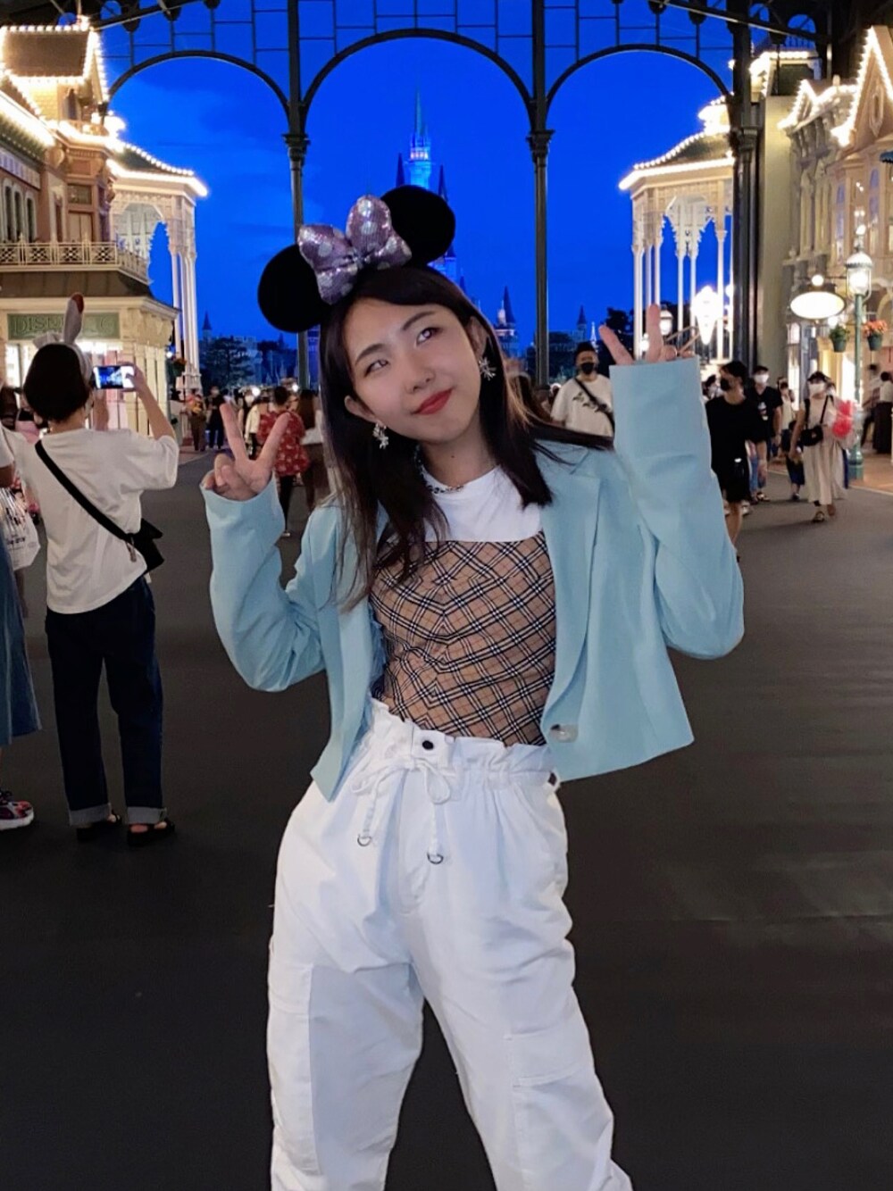 バーバリーブルーレーベル キャミソール ノースリーブ チュニック 水色