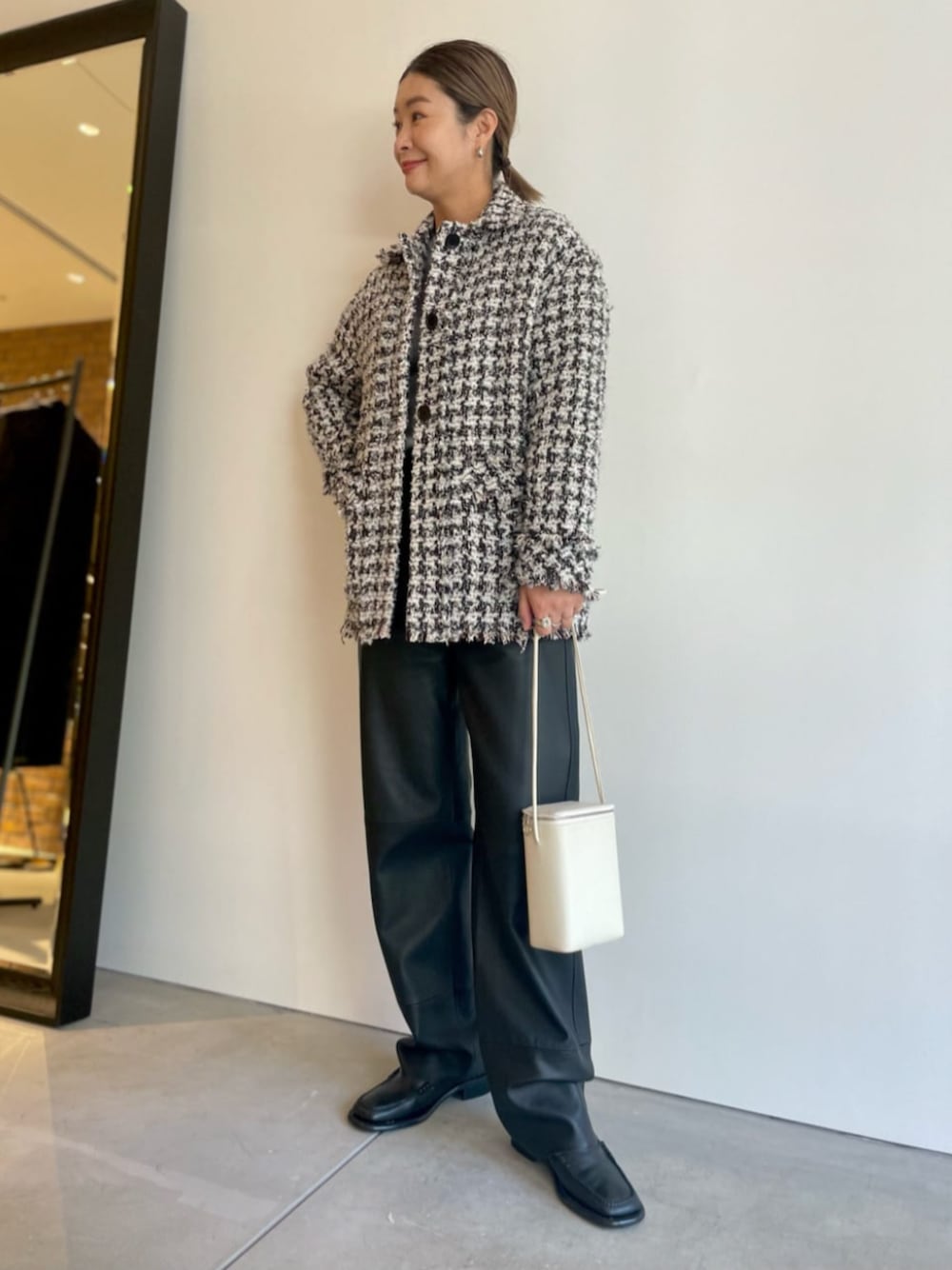 BACCA（バッカ）の「ハウンドトゥースツイード ワーカーズジャケット