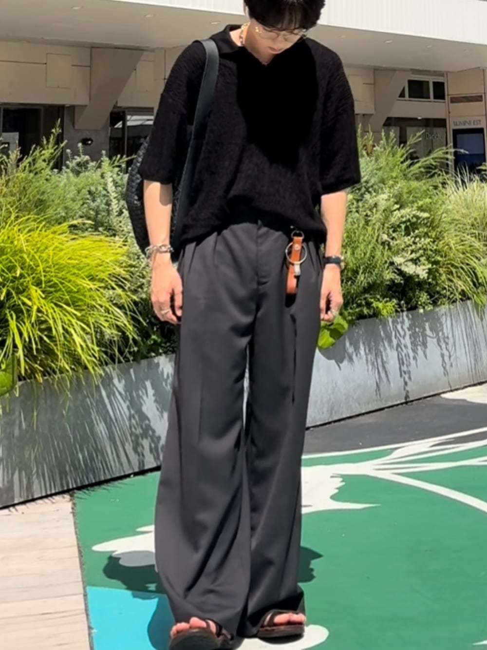Llife（ライフ）の「Llife DOBBY MESH BAGGY SLACKS（スラックス