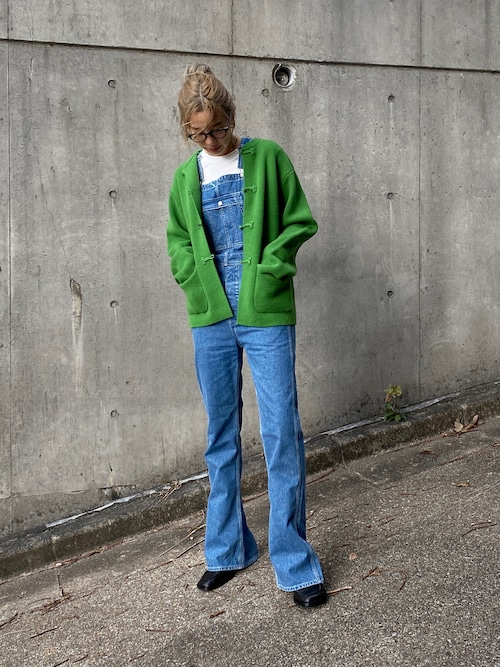 SLIM FLARE DENIM OVER-ALL スリムフレアデニムオーバーオール [ロング