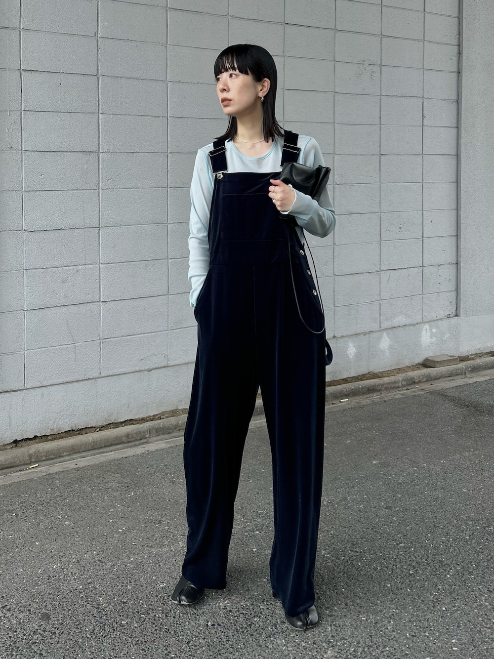 6 （ROKU） 】ベロア Vネック オールインワン 6（ロク）の「＜6(ROKU