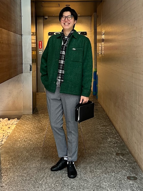 セール】ウールブレンドフェルトオーバーサイズ アウターシャツ