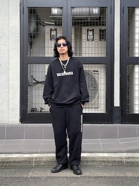 魔*エ様 Wacko Maria ブラック スウェットセットアップ yuto｜WACKO
