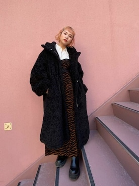 ビッグカラーロングボアブルゾン【MAISON SPECIAL/メゾンスペシャル