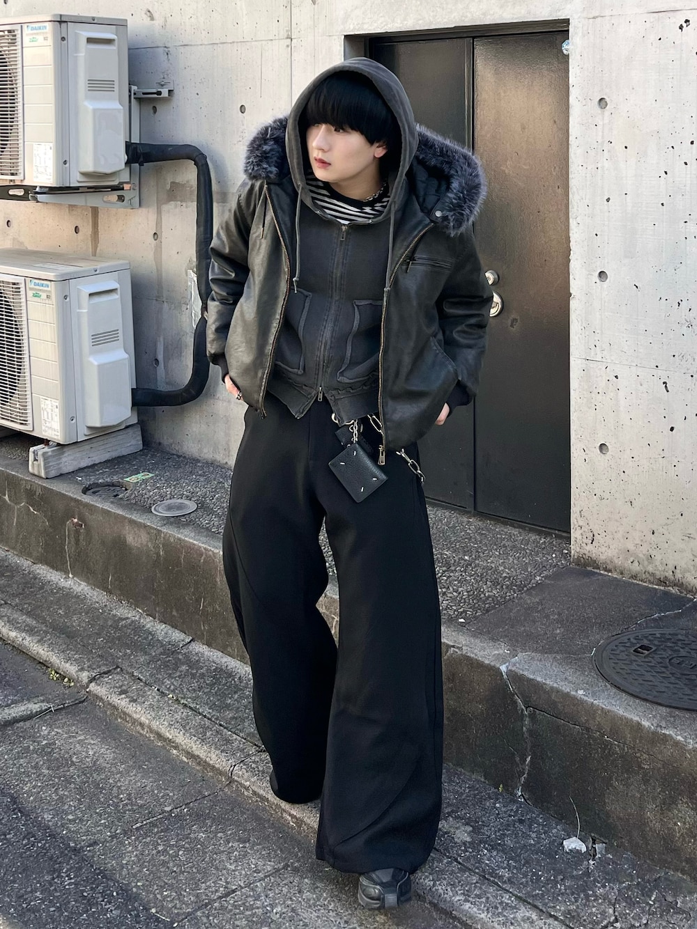 新色登場】DRAW CODE DOUBLE ZIP ARTIFICIAL 2WAY HOOD BLOUSON