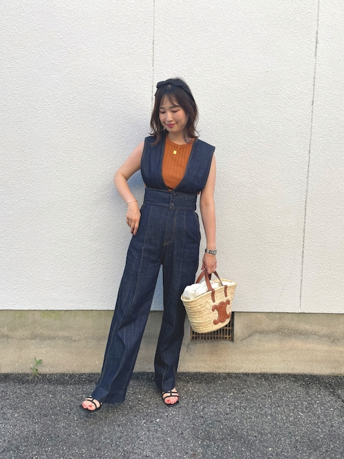 コットンデニム 2-wayコンビネゾン（サロペット/オーバーオール