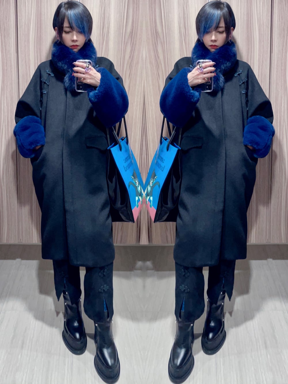 PAMEO POSE（パメオポーズ）の「Mandarin Cocoon Coat（チェスター