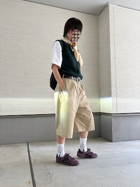 6(ROKU) ＞コットン チノ ショートパンツを使った人気ファッション