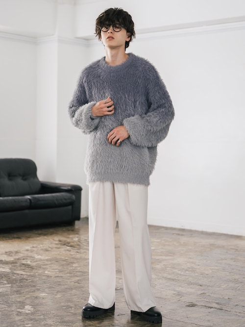 セール】オーバーサイズ フェザーヤーングラデーションクルーネック