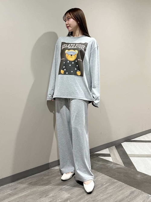 HOMME】グッドモーニングベアレーヨンロングパンツ（ルームウェア