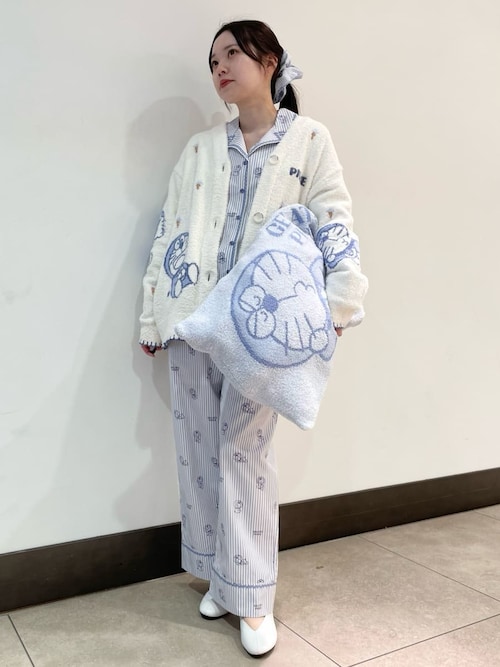 ドラえもん】【レディース】ベビモコジャガードカーディガン（ルーム
