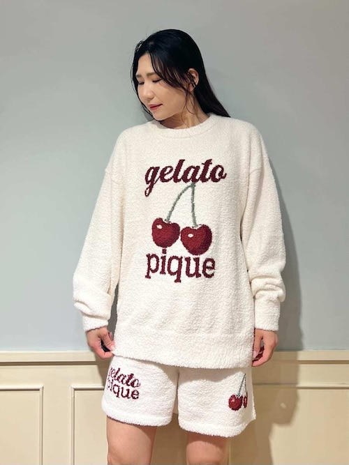 ONLINE限定カラーあり】ベビモコチェリージャガードプルオーバー