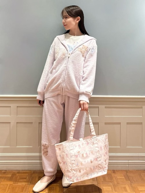 エアリーモコウォッシングアニマルジャガードパーカ（ルームウェア