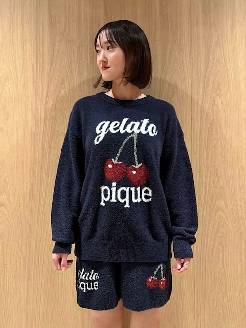 ONLINE限定カラーあり】ベビモコチェリージャガードプルオーバー