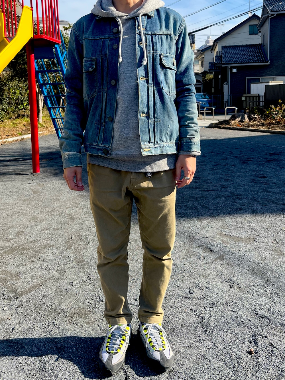 RonHerman VINTAGEのデニムジャケットを使ったメンズ人気ファッション