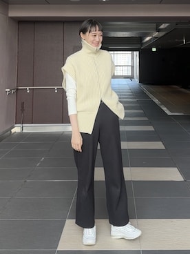 CLANE(クラネ)】ZIP COLLAR KNIT VEST/ジップカラーニットベスト 13106