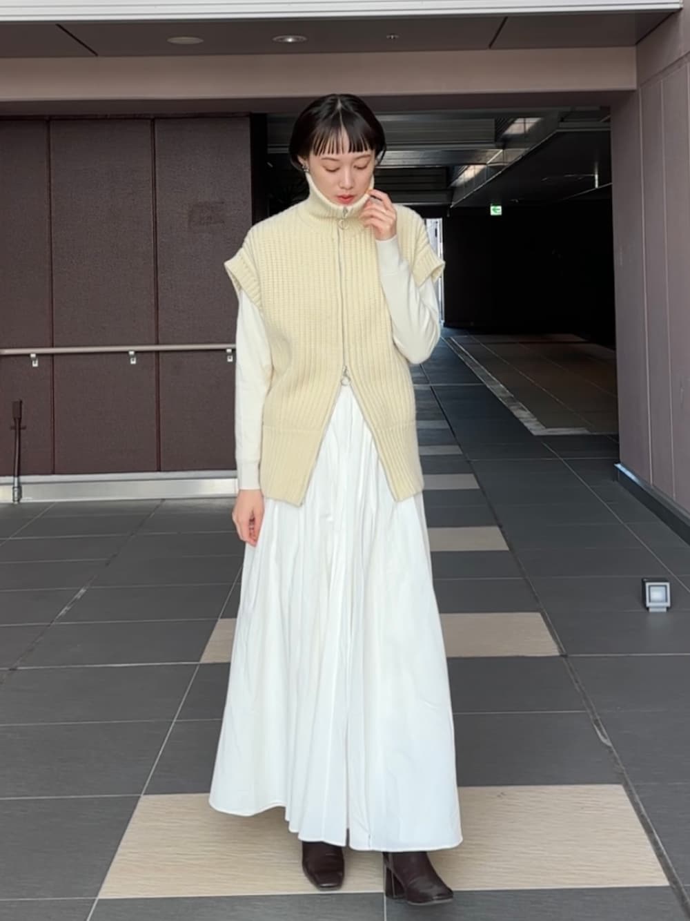 CLANE（クラネ）の「【CLANE(クラネ)】ZIP COLLAR KNIT VEST/ジップ