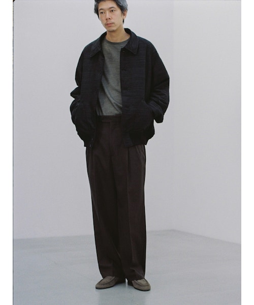 LIDNM（リドム）の「DYED MOKU WOOL TROUSERS（スラックス）」 - WEAR