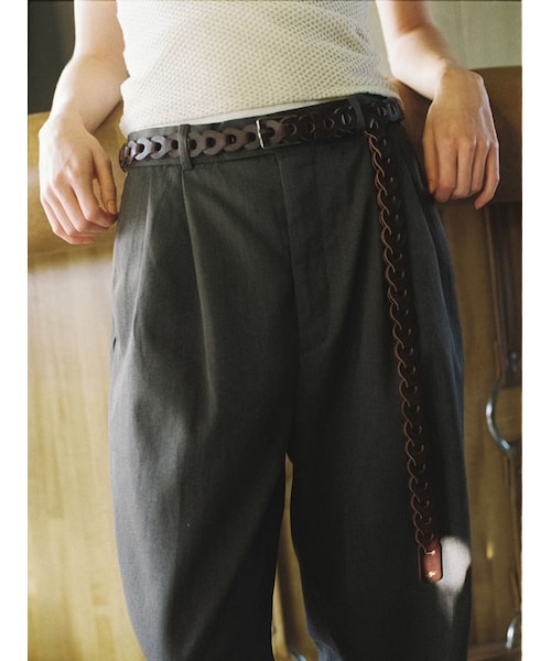 Llife（ライフ）の「Llife LEATHER CHAIN BELT（ベルト）」 - WEAR