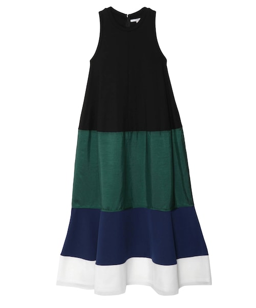 UN3D.（アンスリード）の「FABRIC MIX BORDER OP（ワンピース）」 - WEAR